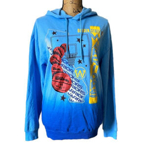NBA Blue Golden State Warriors‎ Pullover Mens Small Hoodie Blue Basketball NEW